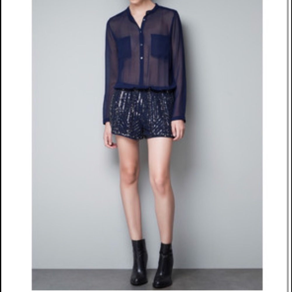 Zara Navy jumpsuit